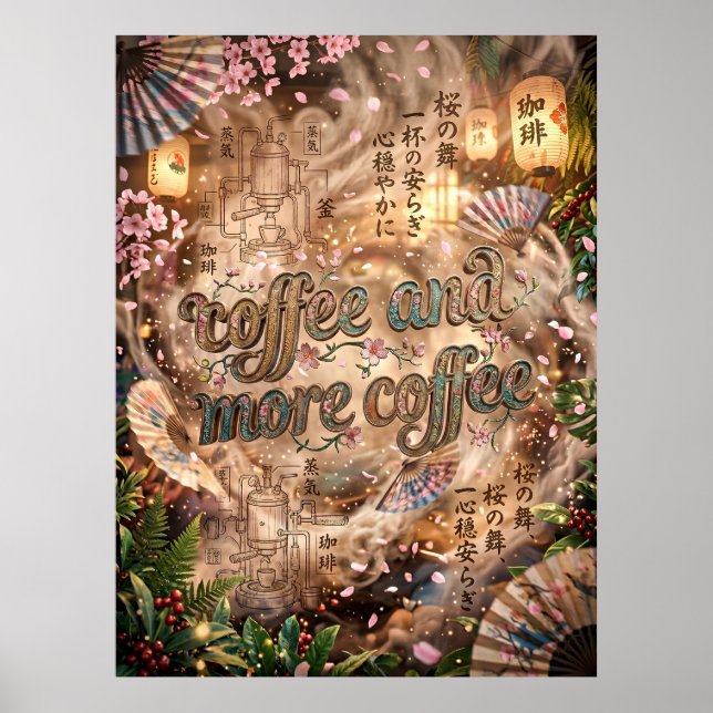 Affiche café et plus de café (Devant)