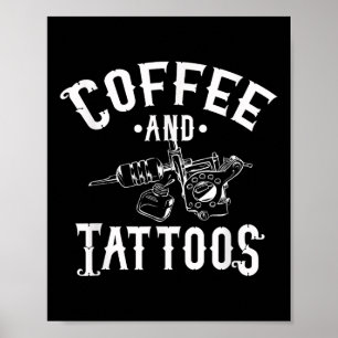 Affiche Café Et Tatouages - Tatouage Artiste Tatouage L