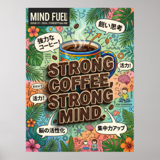 Affiche café fort esprit fort
