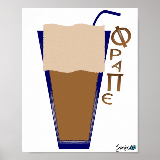 Affiche Café Frappe grec (Devant)