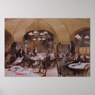 Affiche Café Griensteidl, Vienne, 1890