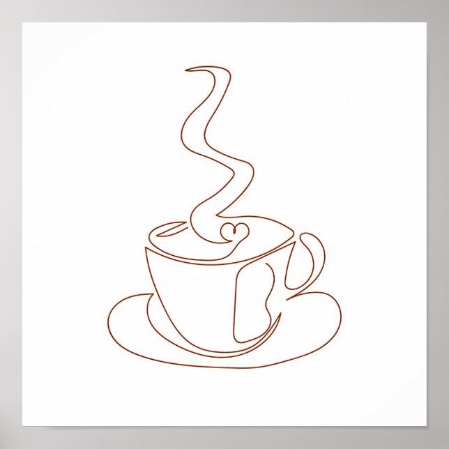 Affiche Café imprimé d'affiche moderne (Devant)