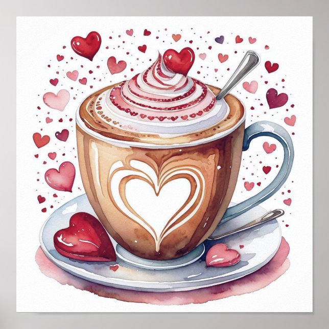 Affiche Café imprimé d'affiche moderne (Devant)