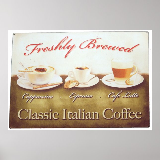 Affiche Café italien (Devant)