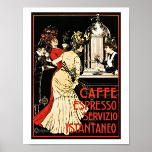 Affiche café italien vintage espresso et