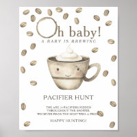 Café Kawaii - chasse à la suce jeu de baby shower