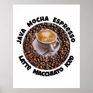 Affiche Café Latte Mocha Wall Art