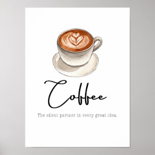 Affiche Café : le partenaire silencieux