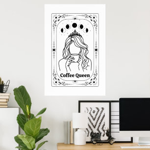 Affiche Café Lover Tarot Card Zodiac Astrologie Yoga Cadea