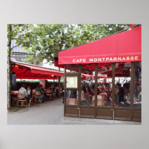 Affiche Café Montparnasse Paris, photo de voyage