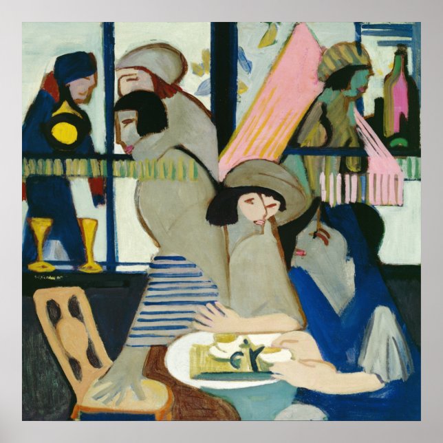 Affiche Café par Ernst Ludwig Kirchner (Devant)