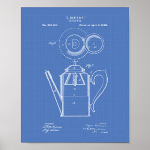 Affiche Café Pot 1880 Brevet Plan directeur