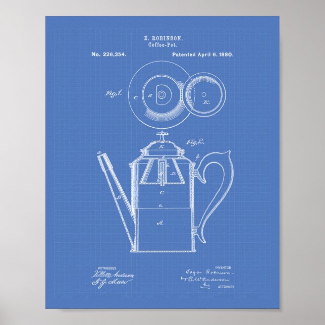 Affiche Café Pot 1880 Brevet Plan directeur (Devant)