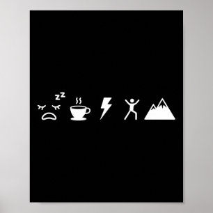 Affiche Café Pour Aventure Énergie De Caféine Minimaliste