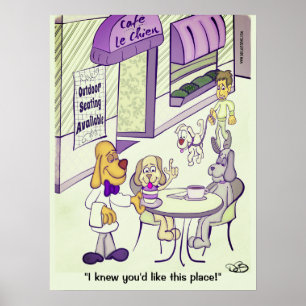 Affiche Café pour chiens