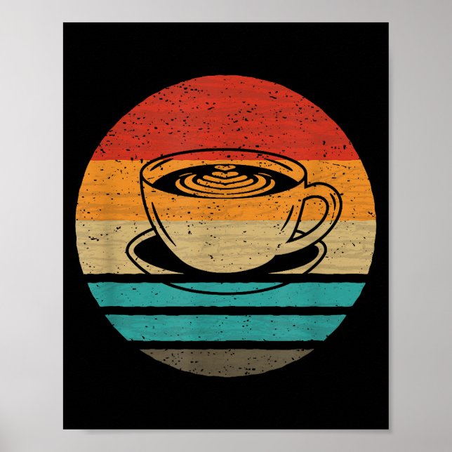 Affiche Café Retro Style Vintage (Devant)