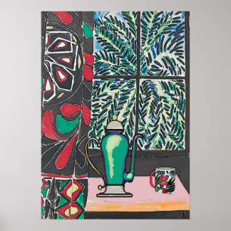 Affiche Café sous fenêtre, après l'affiche de Matisse