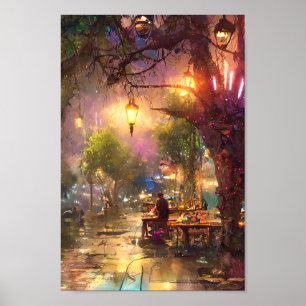 Affiche Café sur rue'