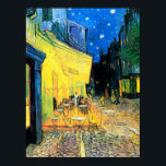 Affiche Café Terrace at Night (1888) Vincent Van Gogh Art<br><div class="desc">Cette affiche en beaux-arts du paysage de Café Terrace at Night (1888) présente la célèbre peinture postimpressionniste de Vincent Van Gogh de l'adorable café Arles de nuit jaune. Les coups de pinceau dans ces peintures lucides Van Gogh sont incroyablement expressifs et spontanés, et ils brillent avec élégance et beauté intemporelle....</div>