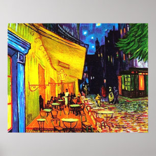 Affiche Café Terrace At Night Painting Vincent van Gogh