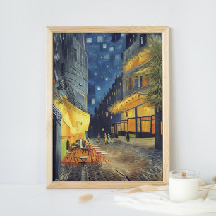 Affiche Café Terrasse à la nuit Le Célèbre dans le nouveau