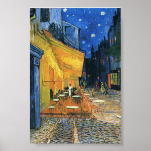 Affiche Café Terrasse à la nuit, Van Gogh célèbre peinture