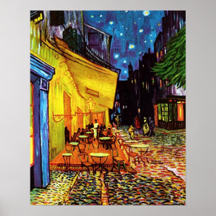 Affiche Café' Terrasse à Night par Vincent Van Gogh un imp