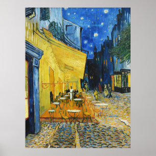 Affiche Cafe Terrasse à Night Van Gogh Art Imprimer