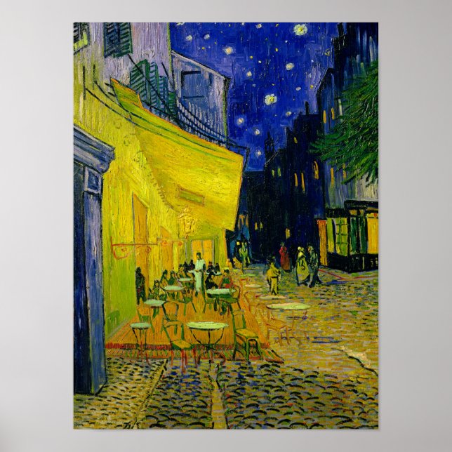 Affiche Café Terrasse Arles, Place du Forum, 1888 (Devant)