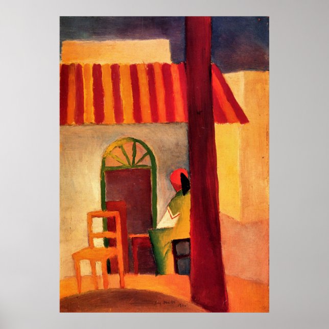 Affiche Café turc par August Macke (Devant)