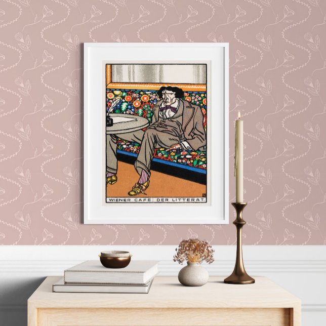 Affiche Café viennois : L'homme des lettres de Moriz Jung (Créateur téléchargé)