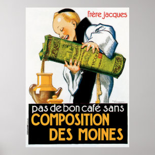 Affiche Café Vintage Ad Frere Jacques