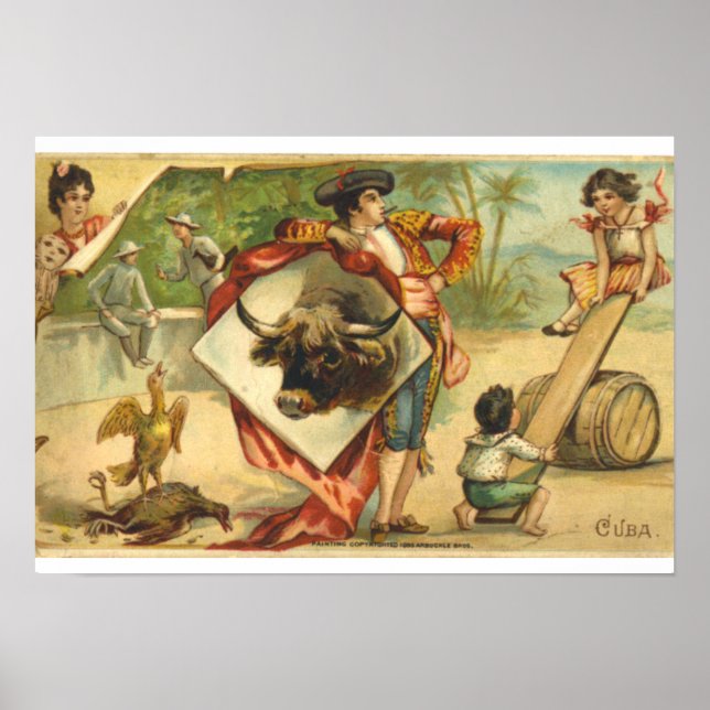 Affiche Café vintage "Cuba" Arbuckle Bros (Devant)