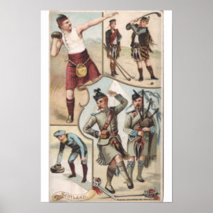 Affiche Café vintage de la "Ecosse" Arbuckle Bros