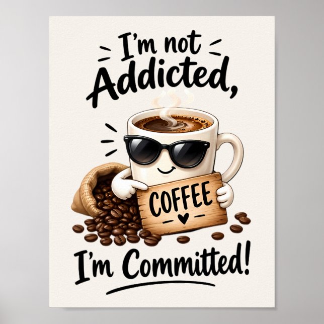 Affiche Caféholique Café (Devant)