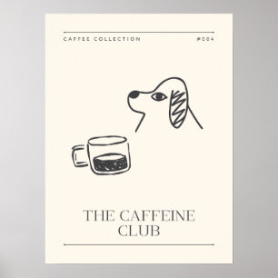 Affiche Cafeine Club Funny Kitchen Print