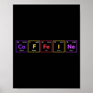 Affiche Caféine Molécule Café Formule chimique Chemisier