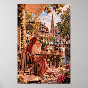 Affiche Cafés des Canaux Moments Calmes Strasbourg France