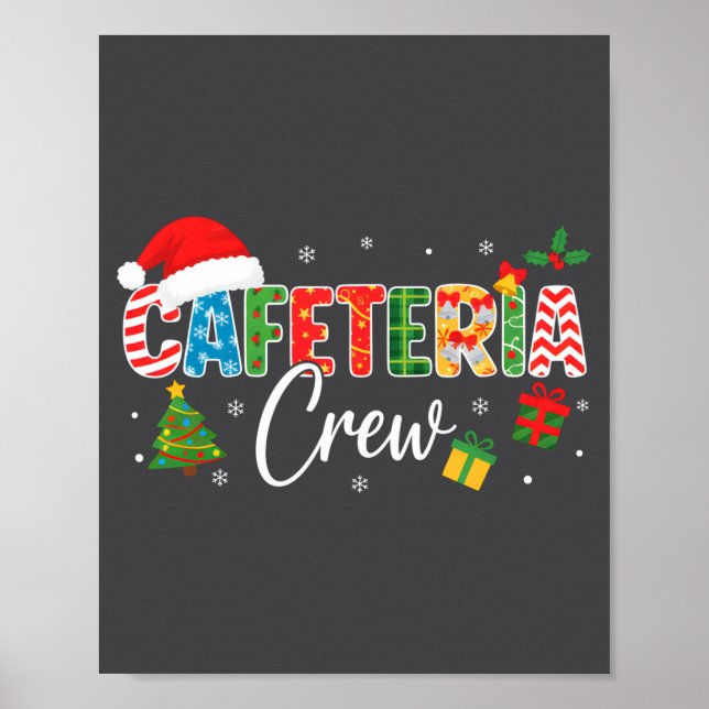 Affiche Cafeteria Crew Christmas Holiday School Staff Food (Devant)