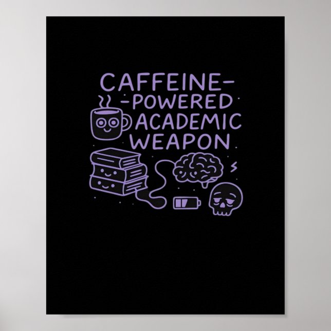 Affiche Caffeine-Powered Academic Weapon Classic (Devant)