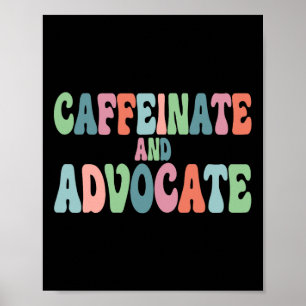 Affiche Cafféiner et défendre l'enseignant Sped spécial Au