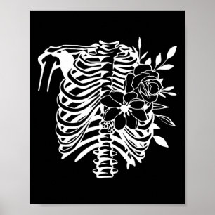 Affiche Cage de côtes Fleur Facile Halloween Costume 1