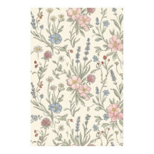 Cahier à motif de fleurs sauvages vintage Cottagec