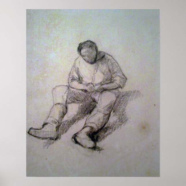 Affiche Caillebotte - Étude (Devant)