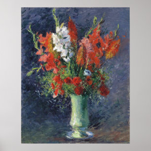 Affiche Caillebotte - Glaieuls Vase