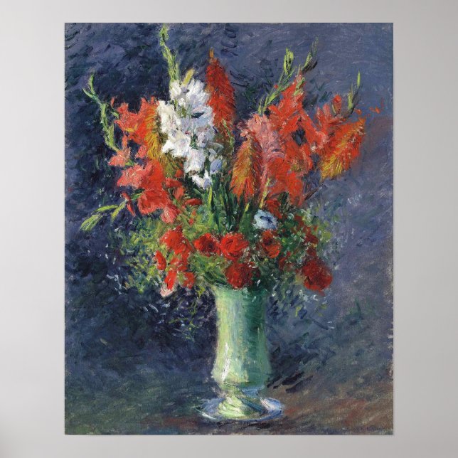 Affiche Caillebotte - Glaieuls Vase (Devant)