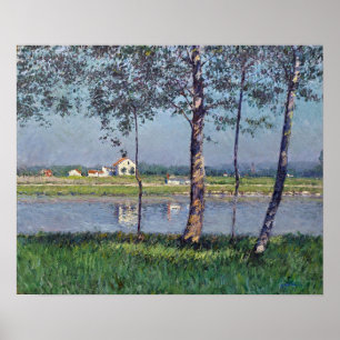 Affiche Caillebotte - Rive de la Seine à Gennevilliers