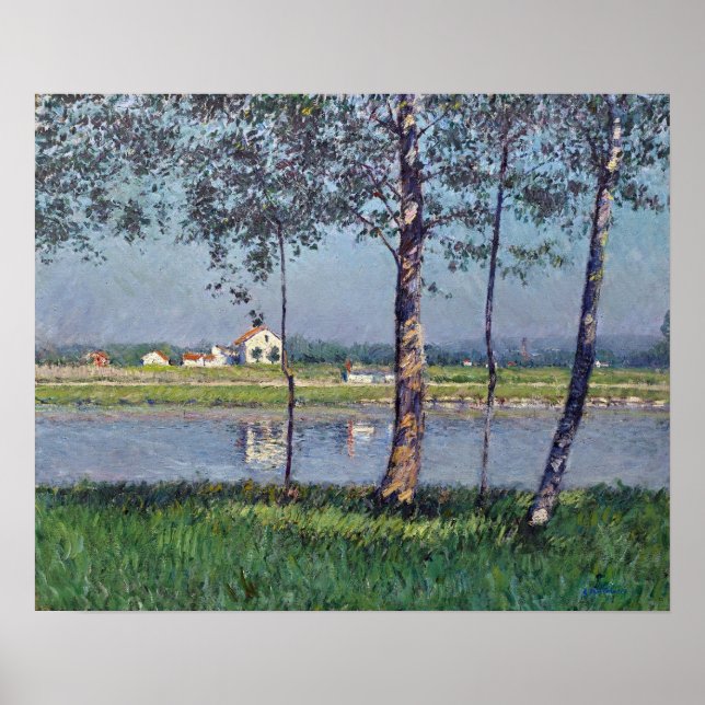 Affiche Caillebotte - Rive de la Seine à Gennevilliers (Devant)