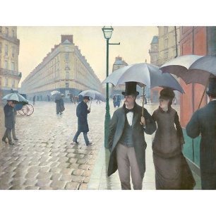 Affiche Caillebotte rue Paris par temps pluvieux CC0706