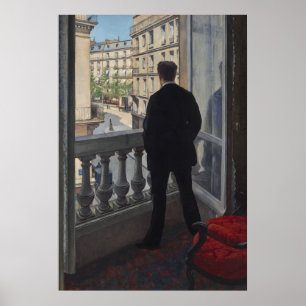 Affiche Caillebotte - Un Jeune Homme À Sa Fenêtre